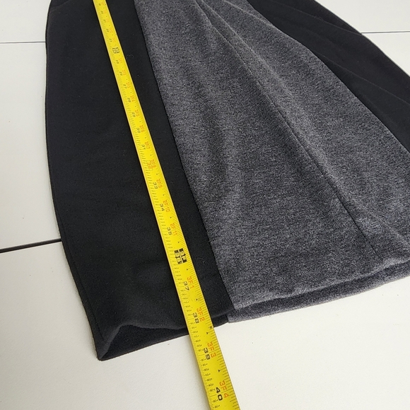 Chaps Colorblock Sheath Dress Stetch Black Gray Poly Rayon Elastane Zip Sz 12 - Picture 10 of 11